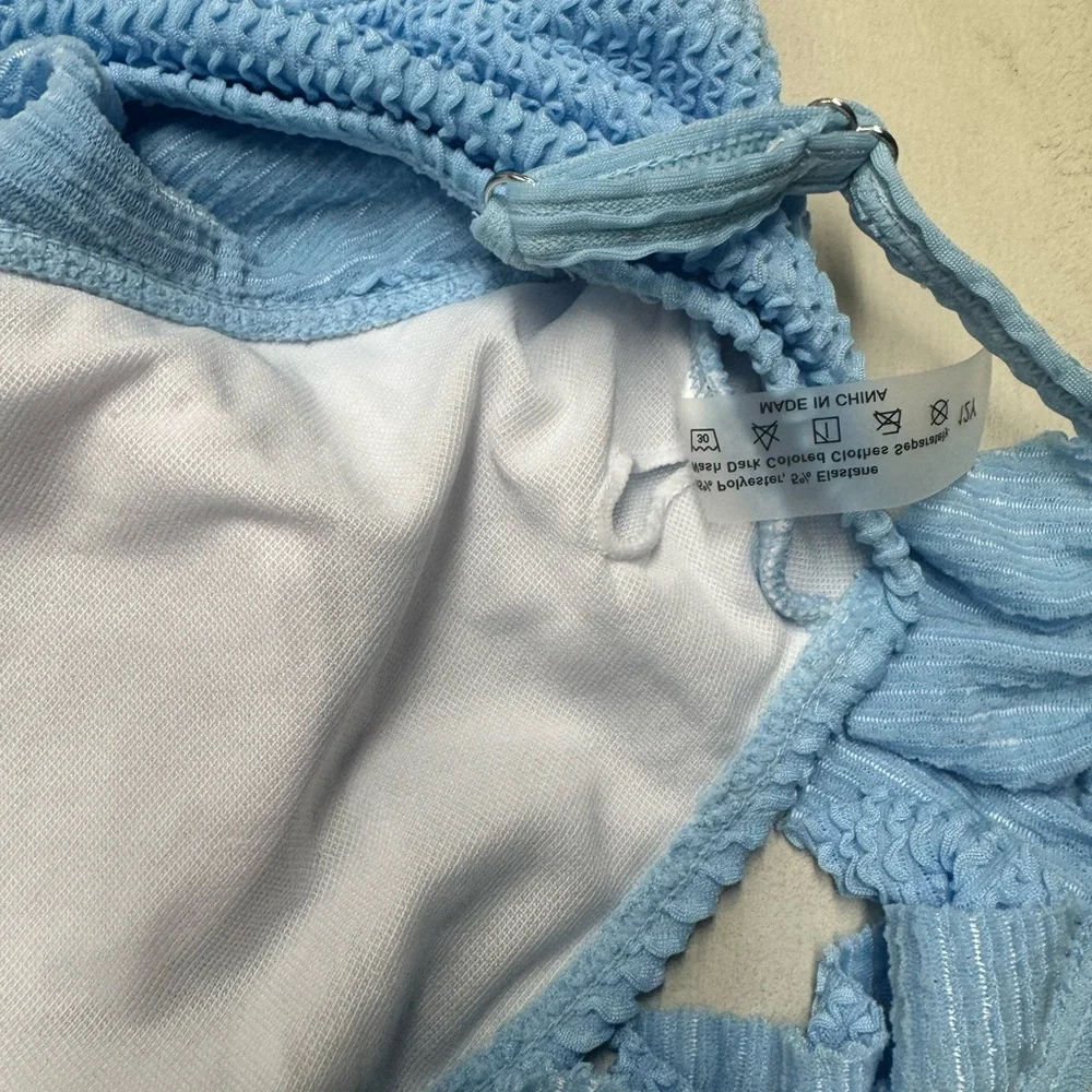 BOGO Girl's 2 Piece Bathing Suit Ruffle Trim Summer Bikini Swimsuit size 12Y - Picture 7 of 11